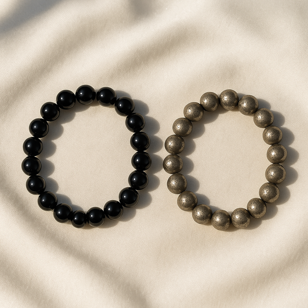 Business Shield – Pyrite × Black Tourmaline