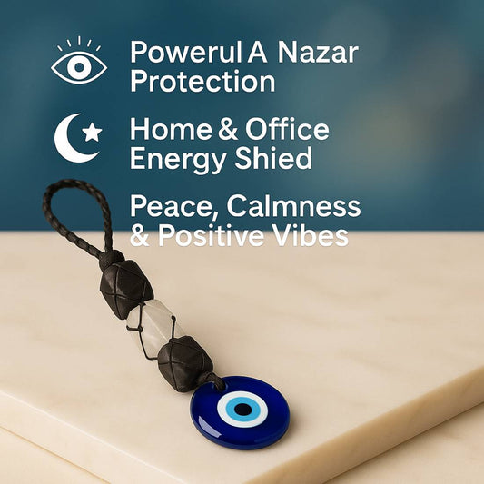 White Aura – Selenite Evil Eye Hanger