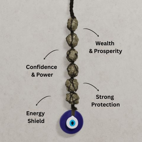 Golden Guardian – Pyrite Evil Eye Hanger