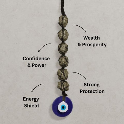 Golden Guardian – Pyrite Evil Eye Hanger