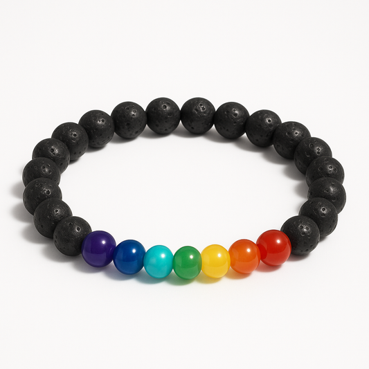 Elemental Balance – Lava & Chakra Bracelet