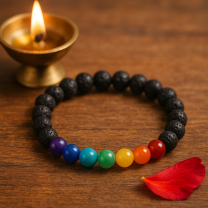 Elemental Balance – Lava & Chakra Bracelet