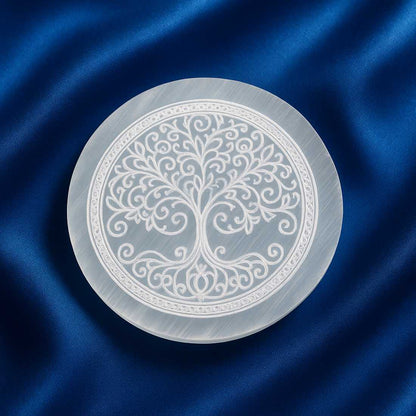 Crystal Divine Tree Selenite Plate