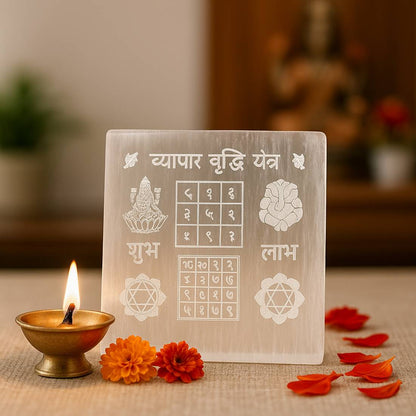 “Business Growth Selenite Activation Plate”