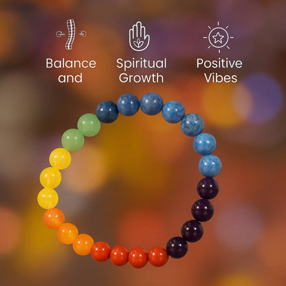 7 CHAKRA BRACELET + FREE 7 CHAKRA SELENITE PLATE