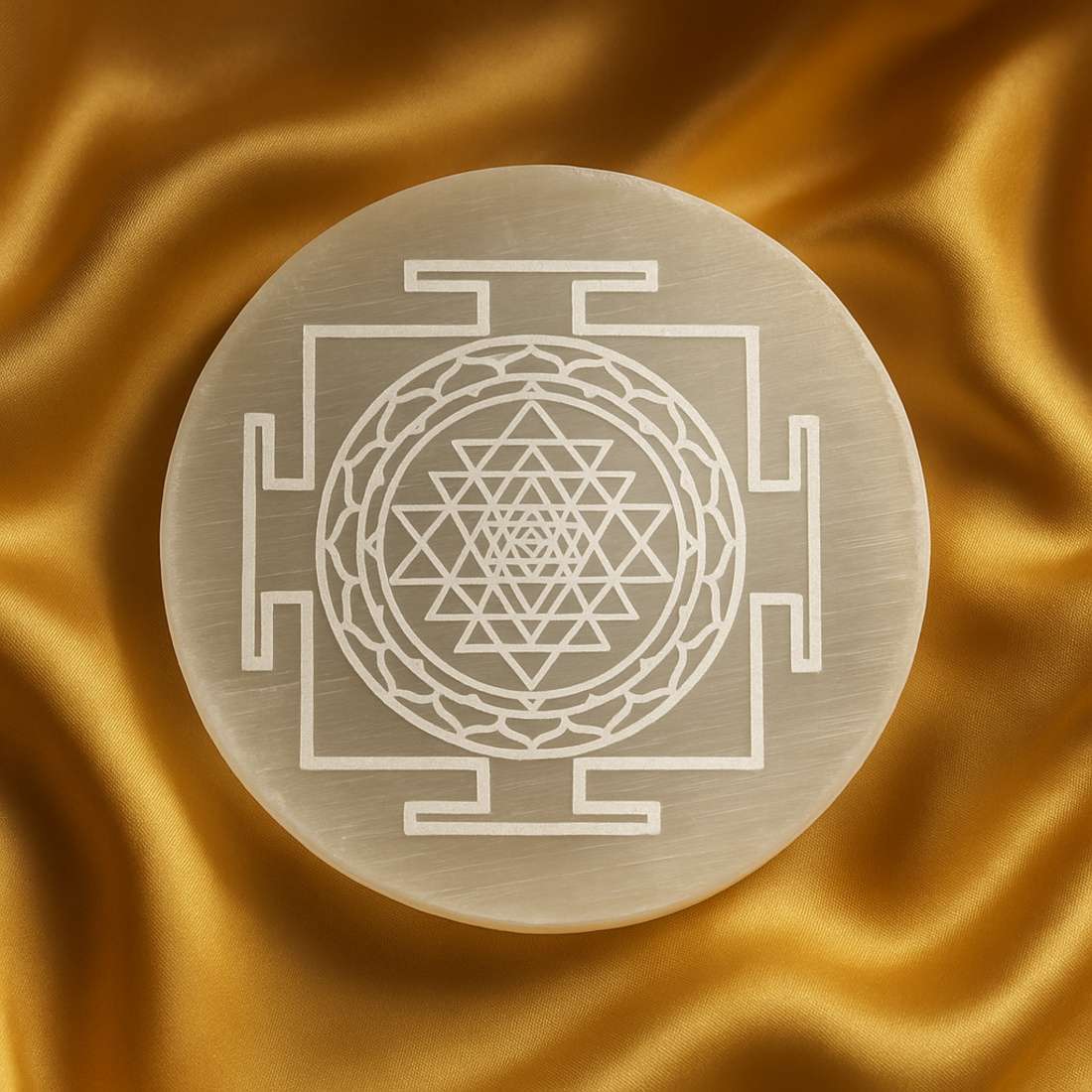 “Divine Lakshmi Selenite Charging Plate”