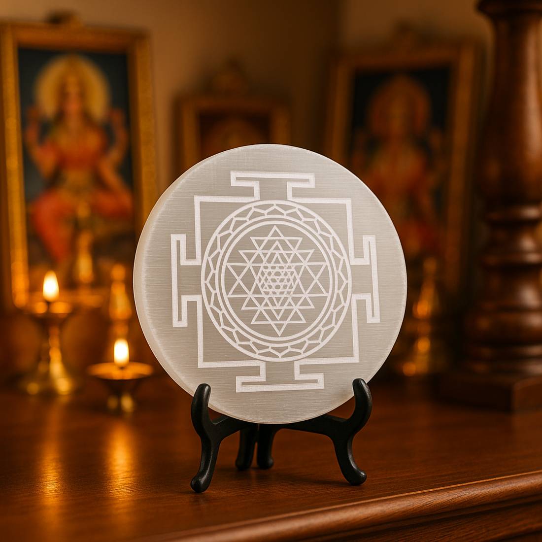 “Divine Lakshmi Selenite Charging Plate”