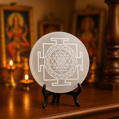 “Divine Lakshmi Selenite Charging Plate”