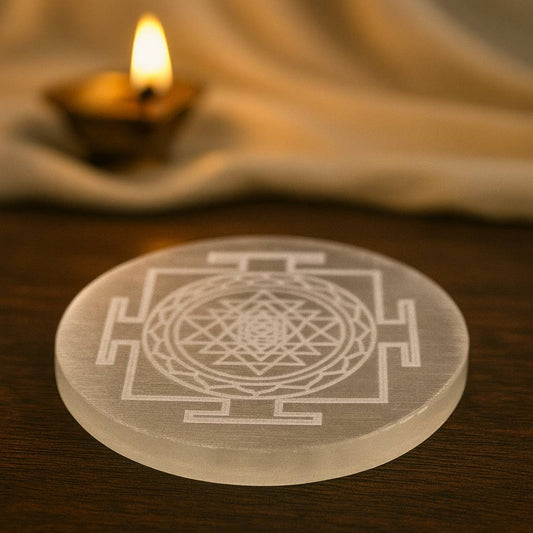 “Divine Lakshmi Selenite Charging Plate”