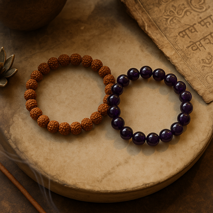 Divine Peace – Rudraksh × Amethyst