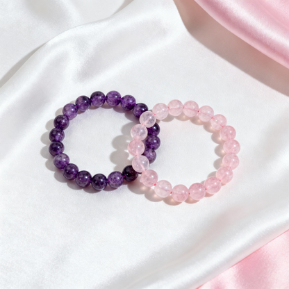 Heart & Harmony – Rose Quartz × Amethyst