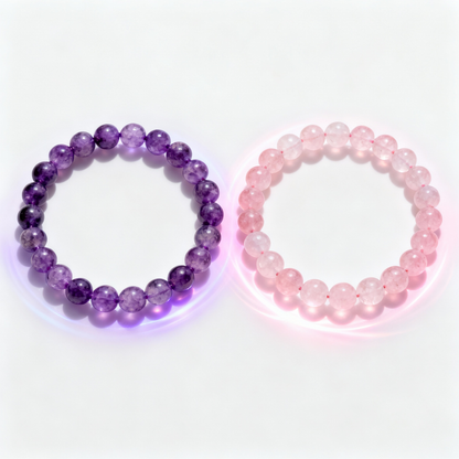 Heart & Harmony – Rose Quartz × Amethyst