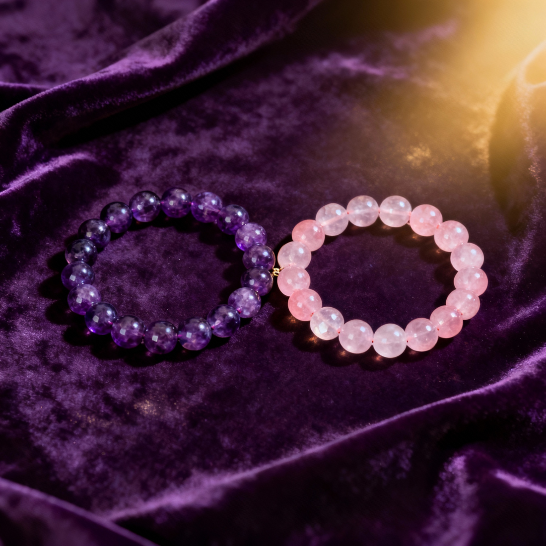 Heart & Harmony – Rose Quartz × Amethyst