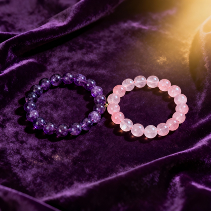 Heart & Harmony – Rose Quartz × Amethyst