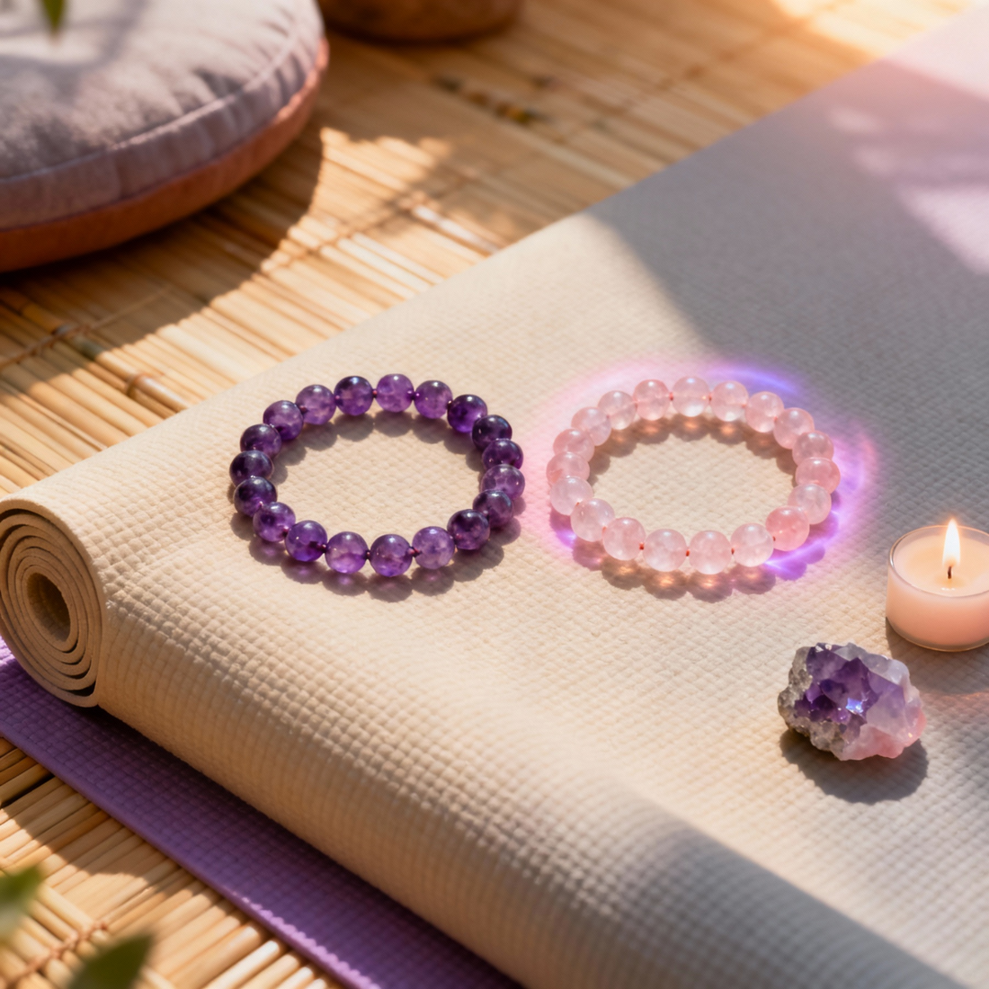 Heart & Harmony – Rose Quartz × Amethyst